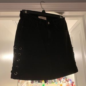 Black jean skirt